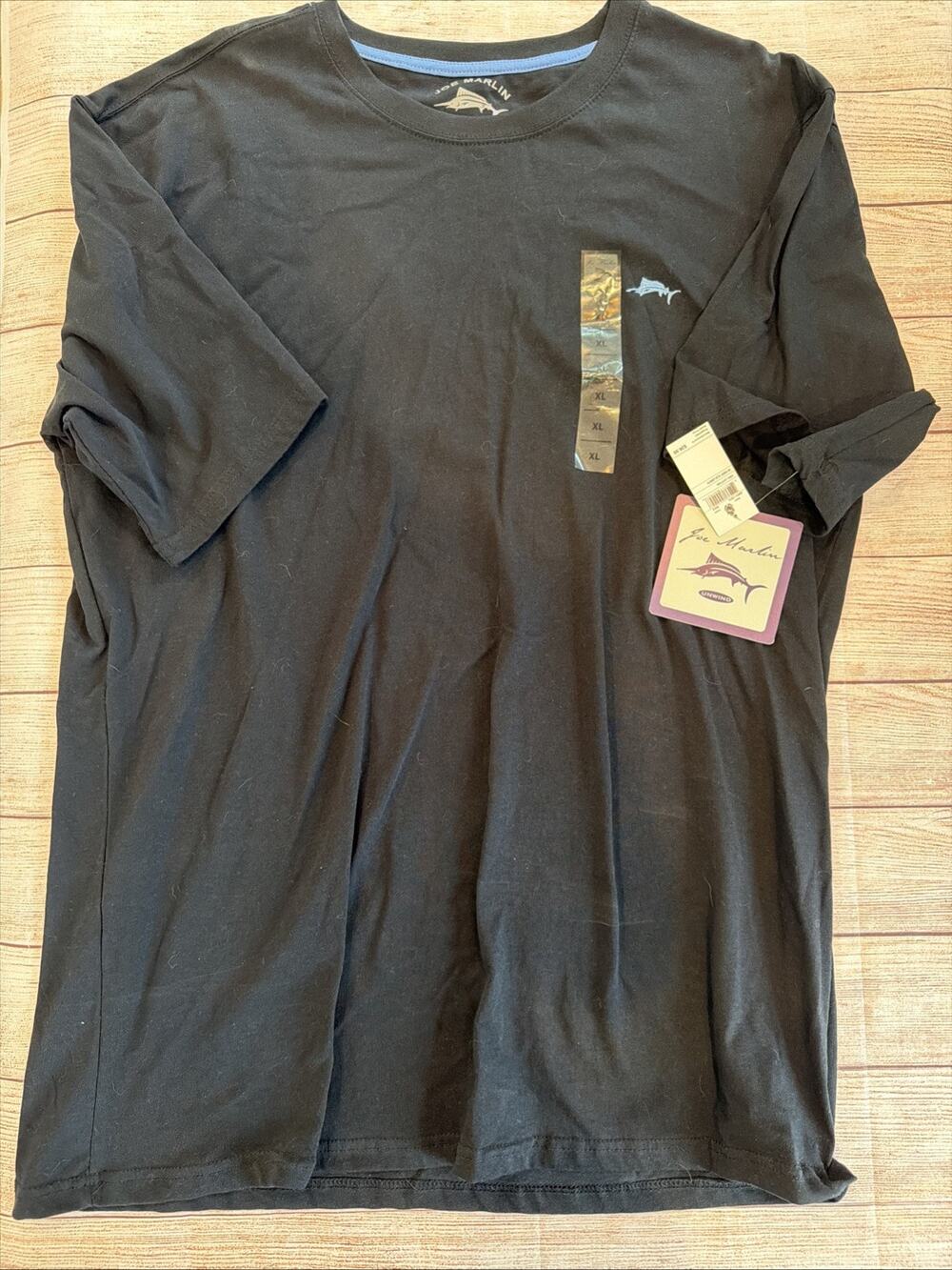 NWT Joe Marlin Black T-shirt Mens Size XL